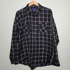 Dixxon Mens Classic Flannel Defcon Button Down Shirt Sz XL Streetcore Motorcycle